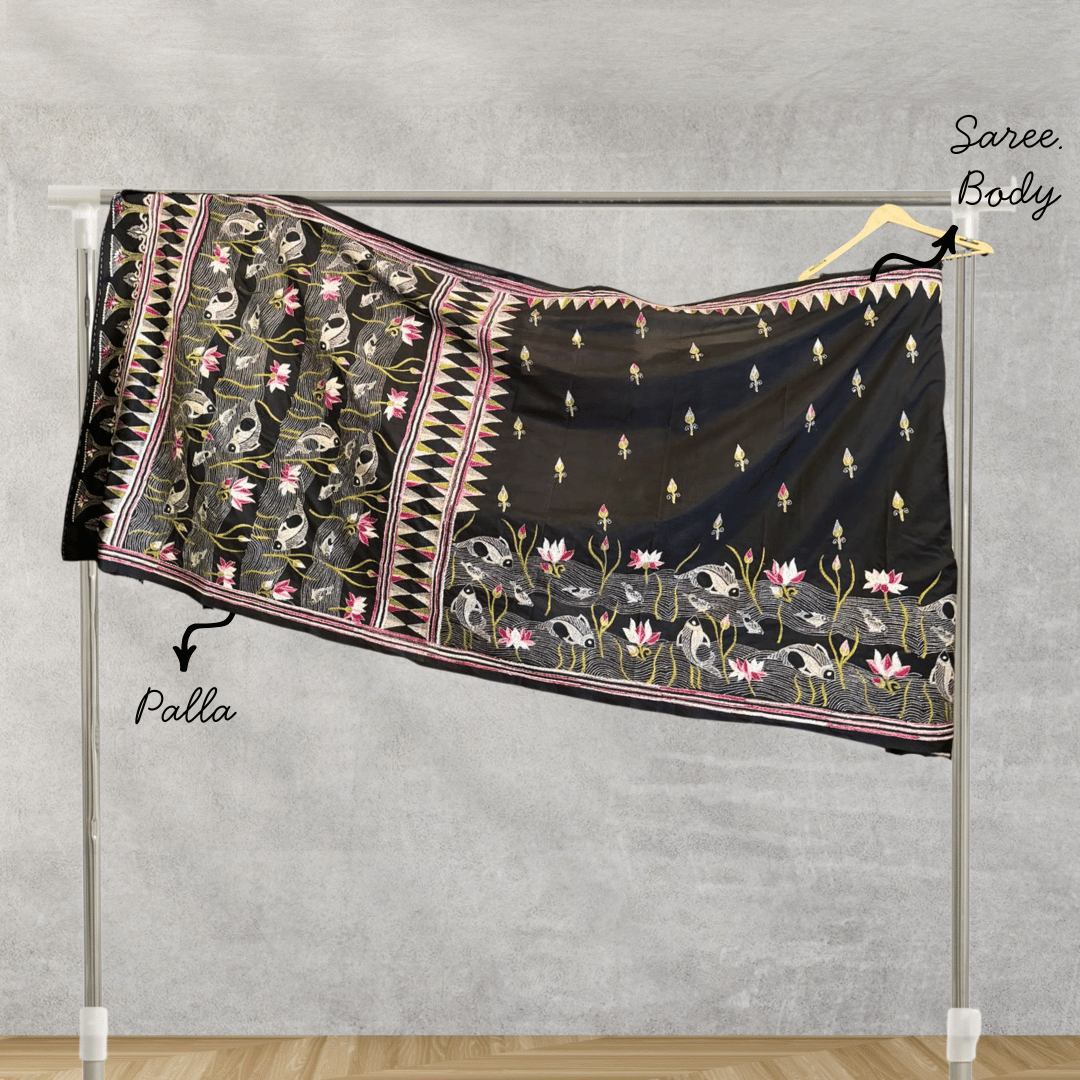 Blended Silk Saree with Kantha Work