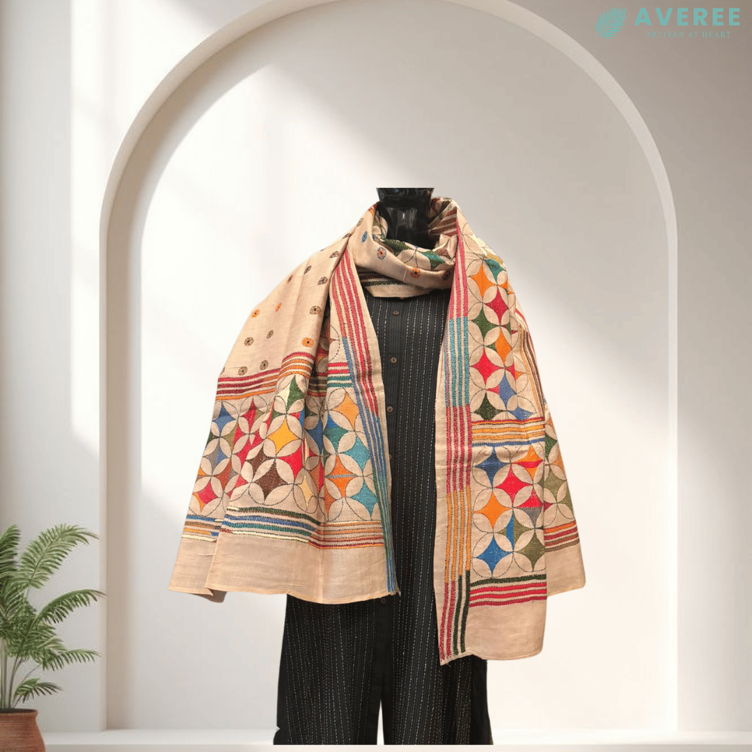 Multi Colour Pure Gachi Tussar Dupatta