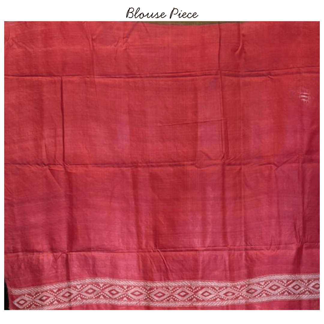 Red Tussar Gachi Saree
