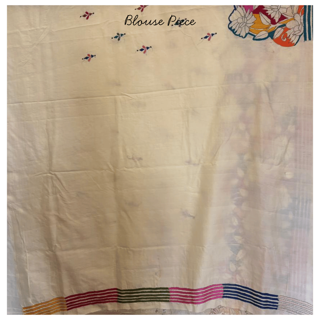 Tussar Saree with Kantha Work