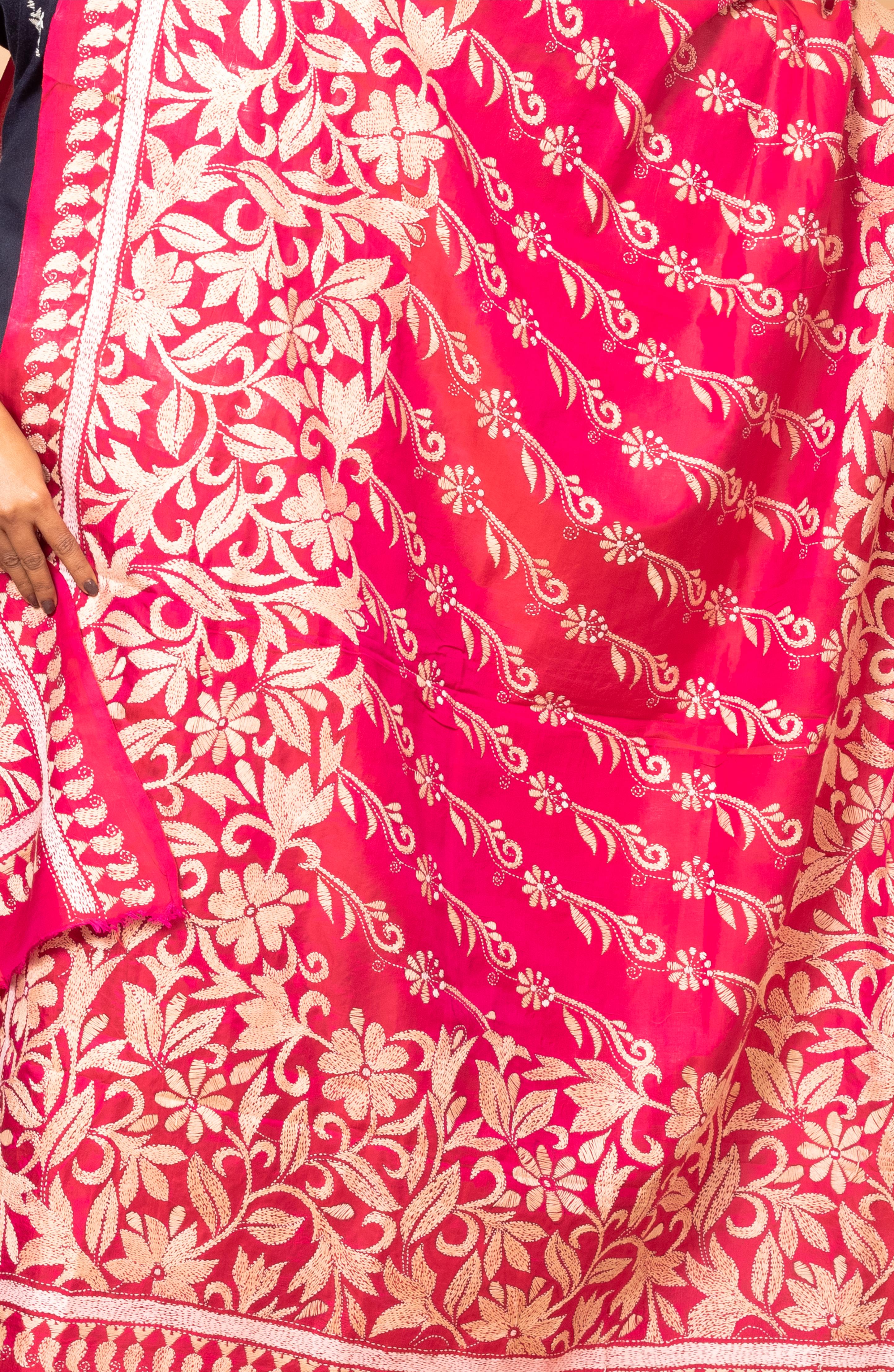 Pink Pure Silk Dupatta 44&