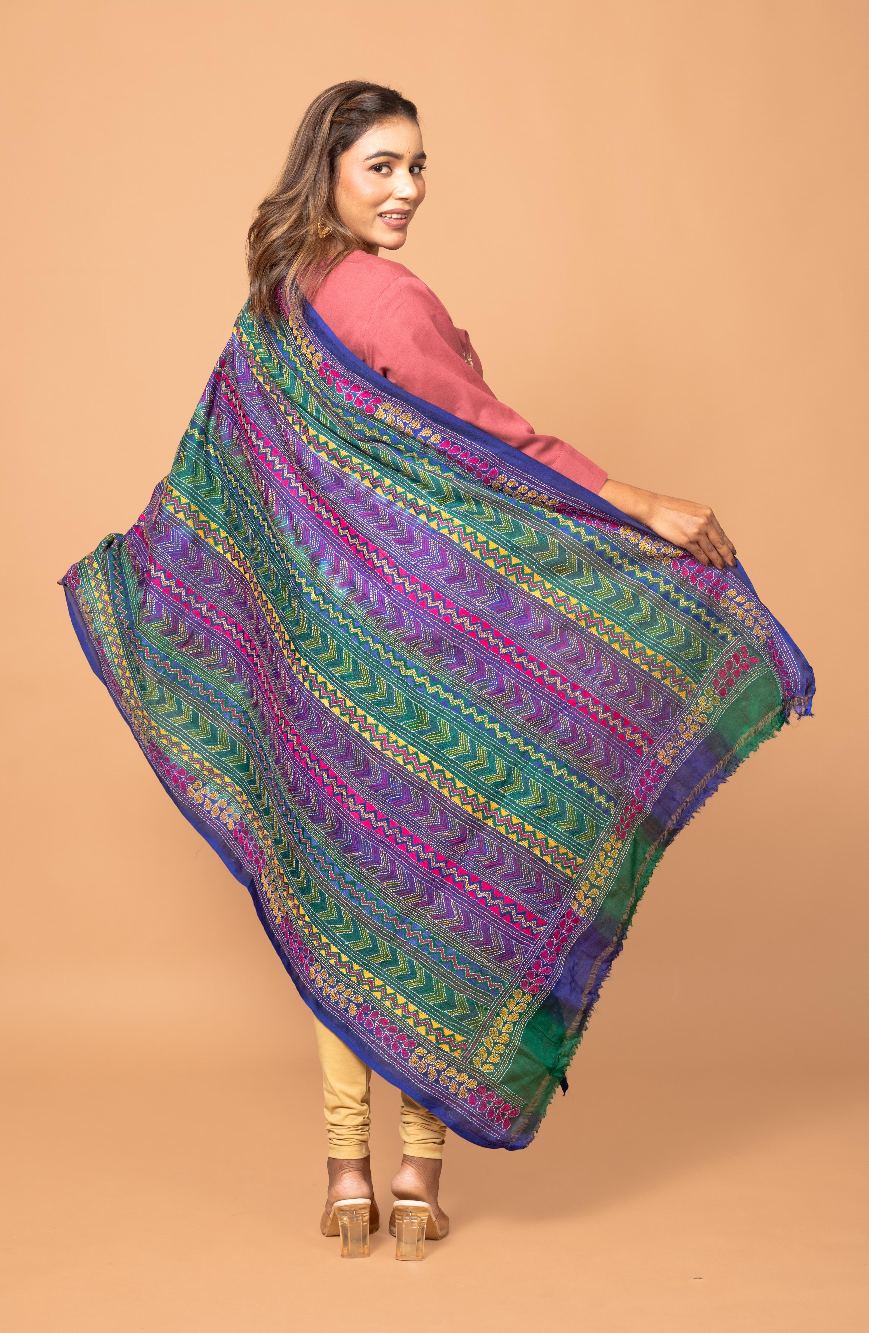 Blue Dye Dupatta 36&