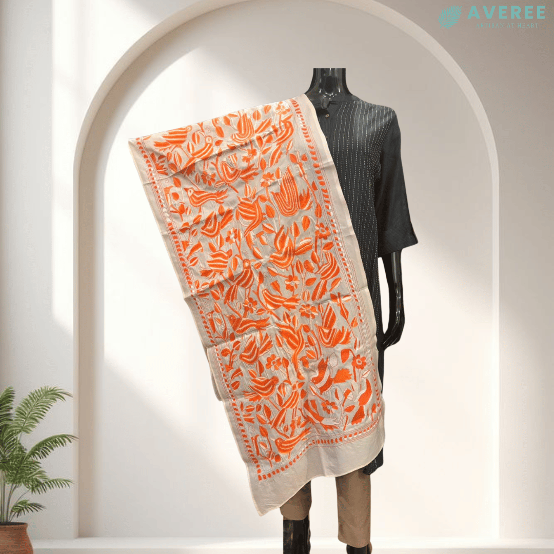 Bird Print Nakshi Stole