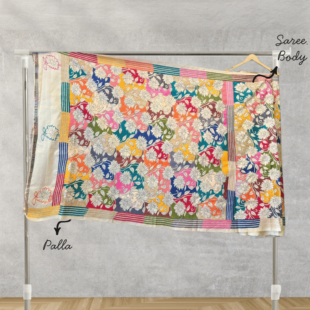 Tussar Saree with Kantha Work