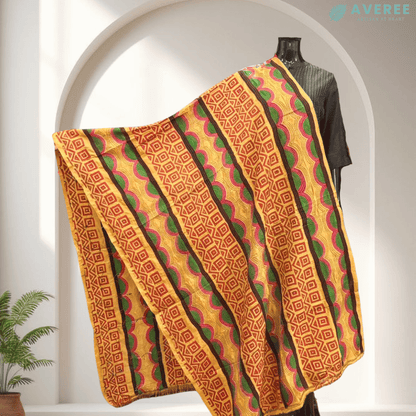 Yellow Hand Paint Dupatta
