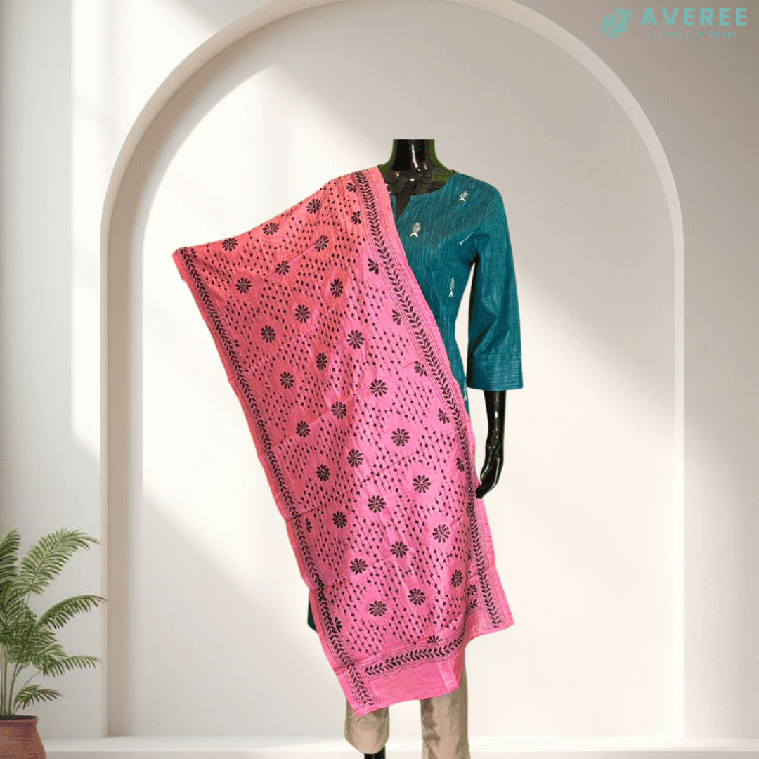 Pink Blended Silk Stole