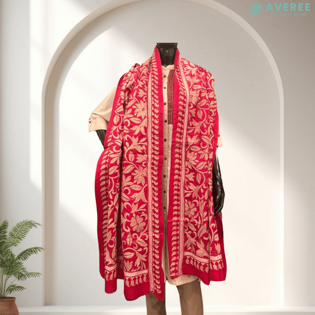 Pink Pure Silk Dupatta