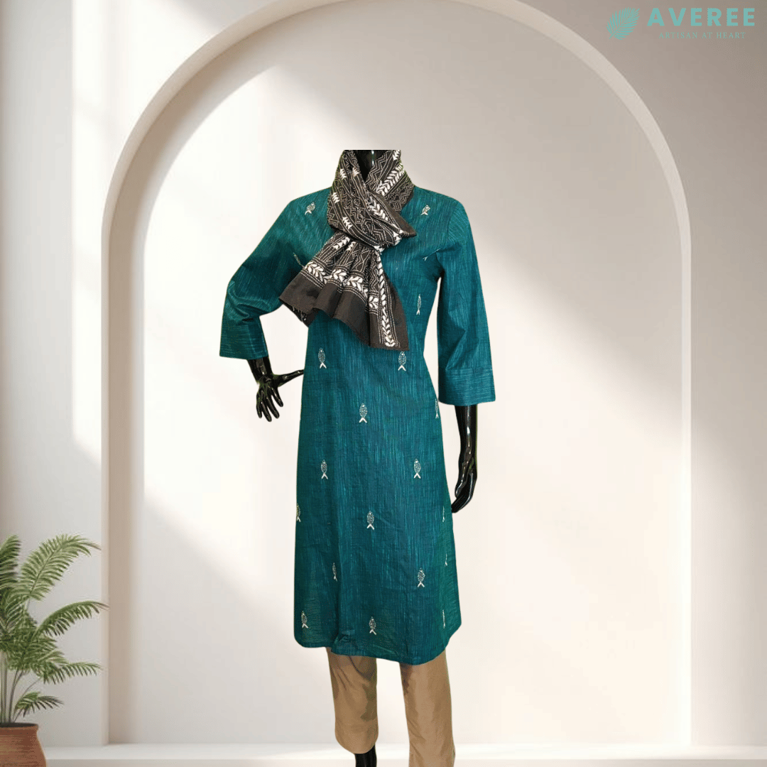 Black Blended Silk Stole