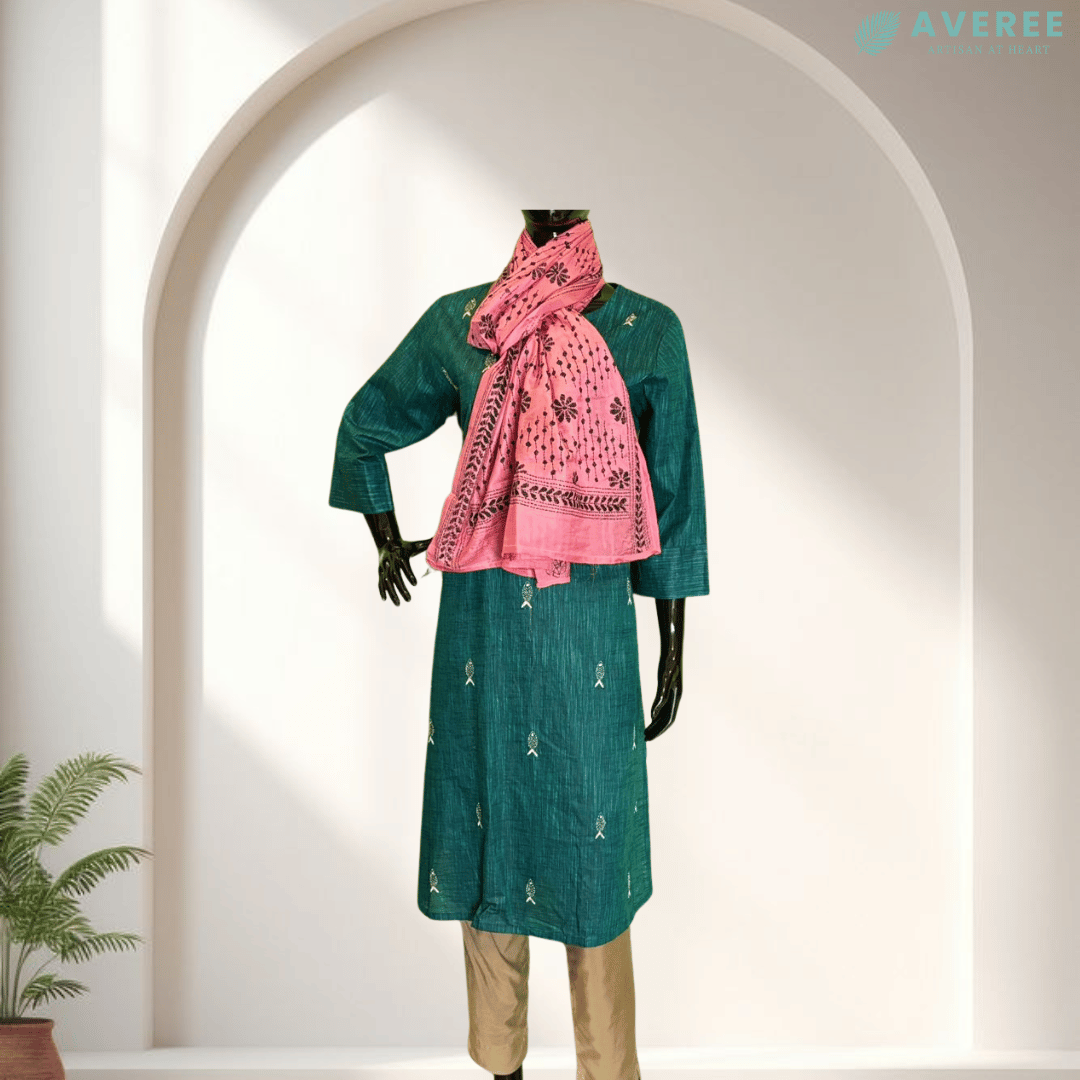 Pink Blended Silk Stole