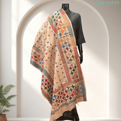 Multi Colour Pure Gachi Tussar Dupatta