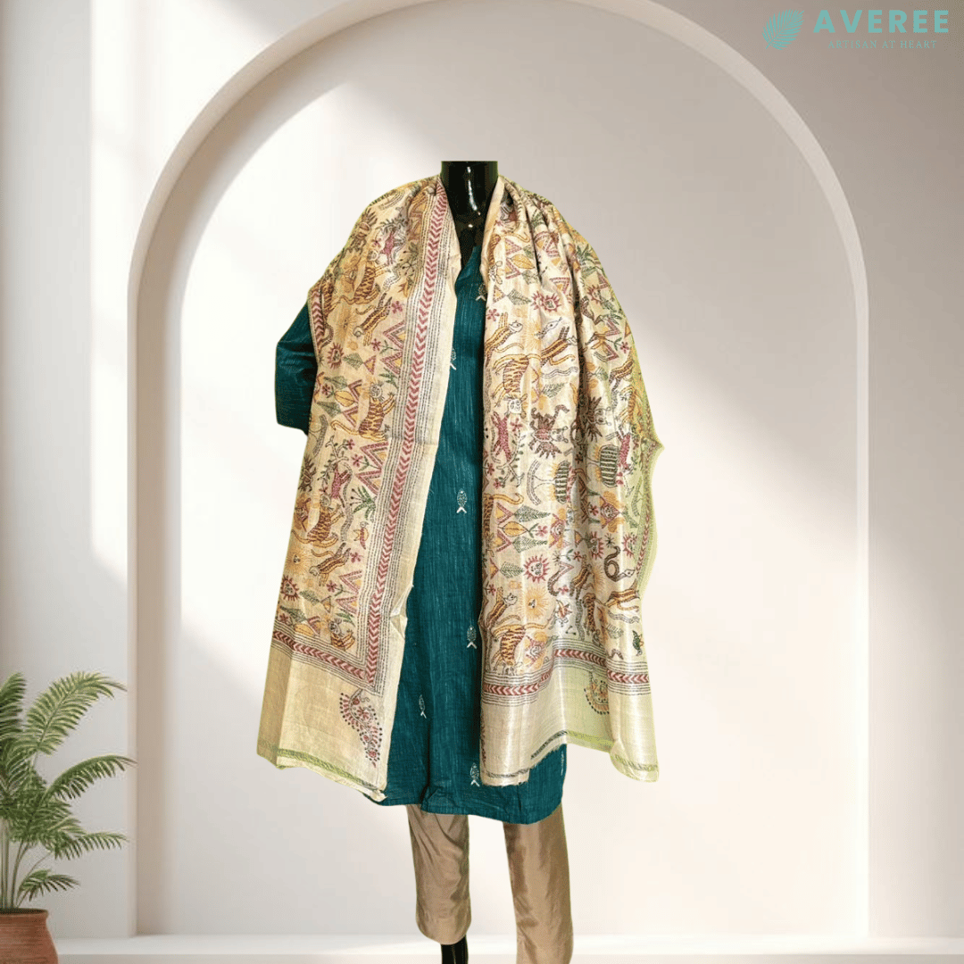 Pure Silk Tussar Dupatta