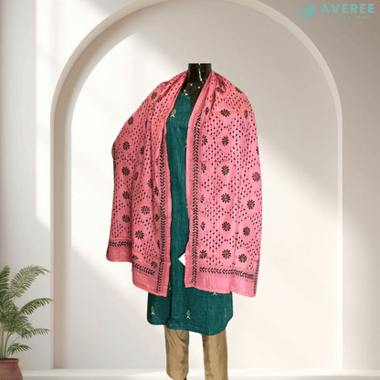 Pink Blended Silk Stole