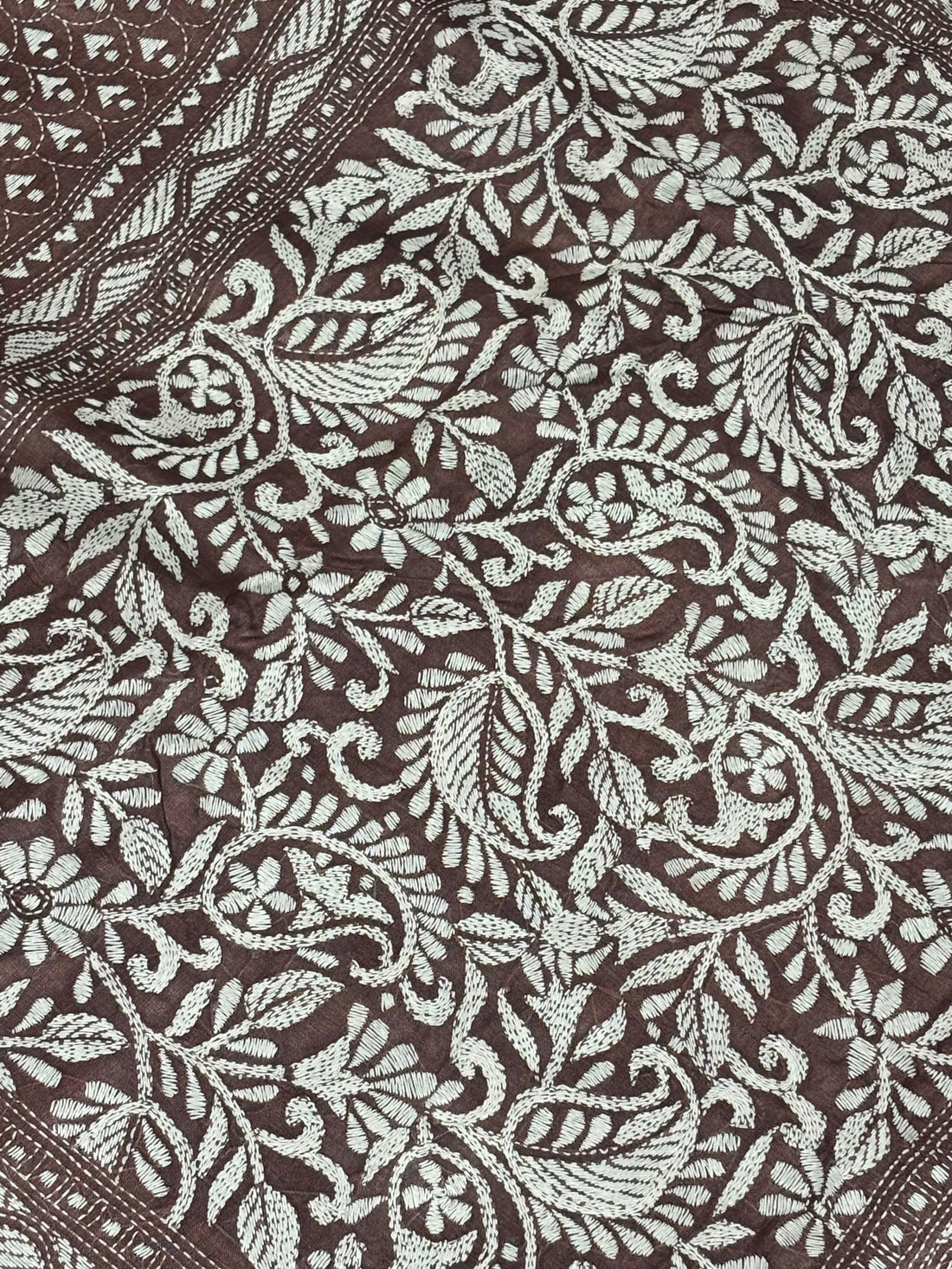 Dark Brown Tussar Saree