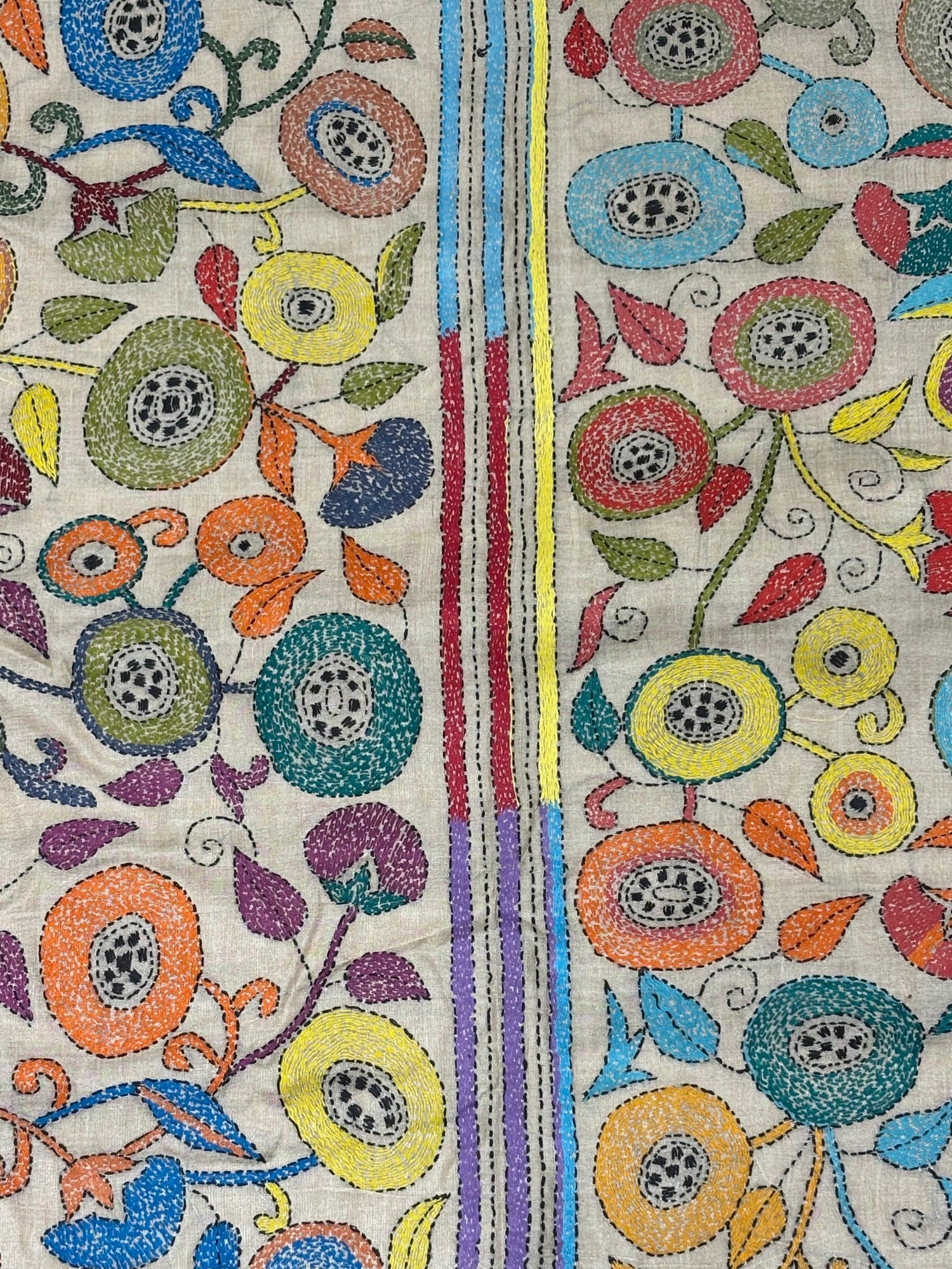 Multicolour Floral Tussar Saree