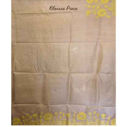 Pure Tussar Silk Saree with Kantha Work