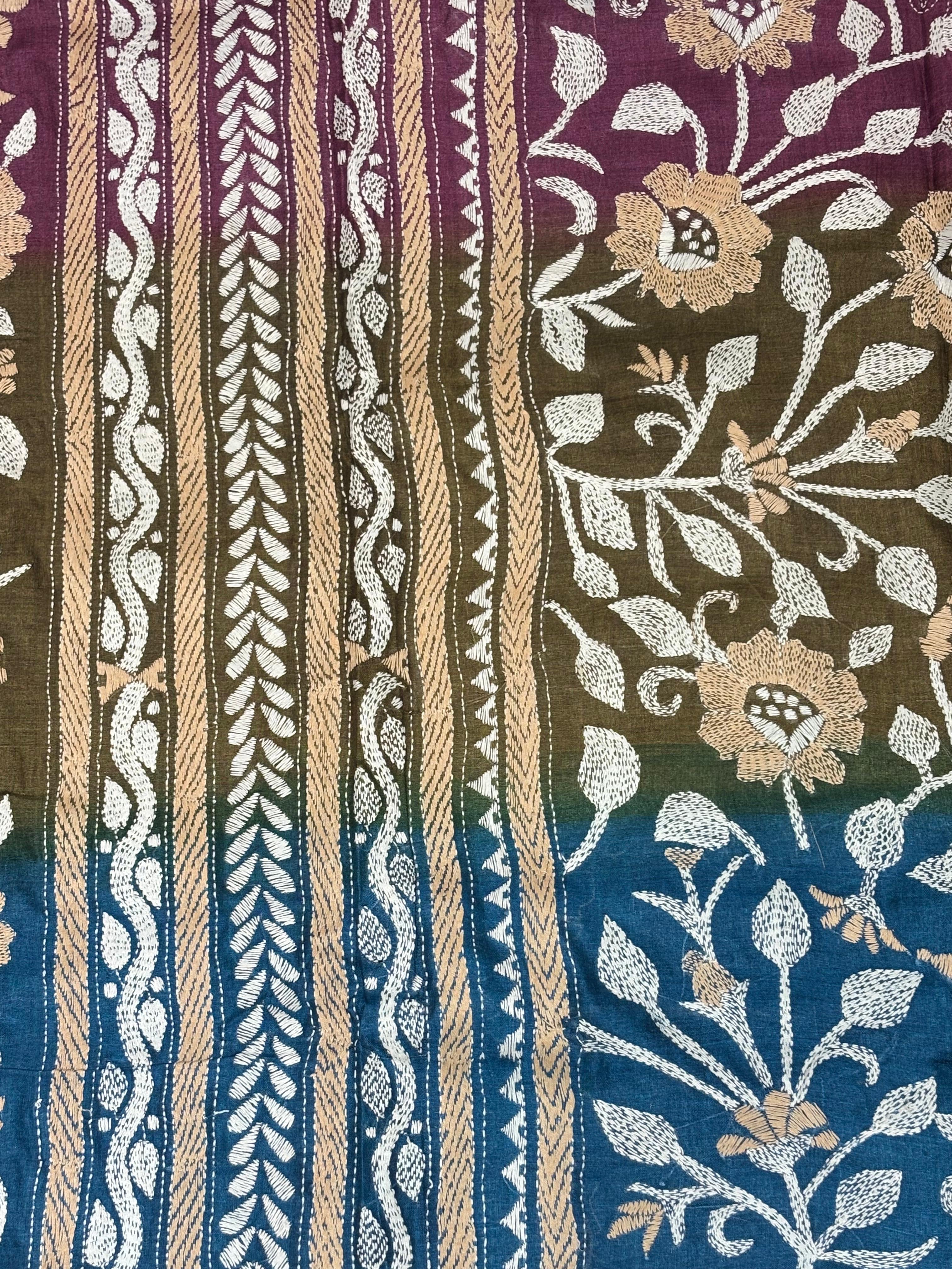 Multicolour Dyed Tussar Saree