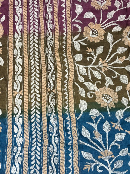 Multicolour Dyed Tussar Saree