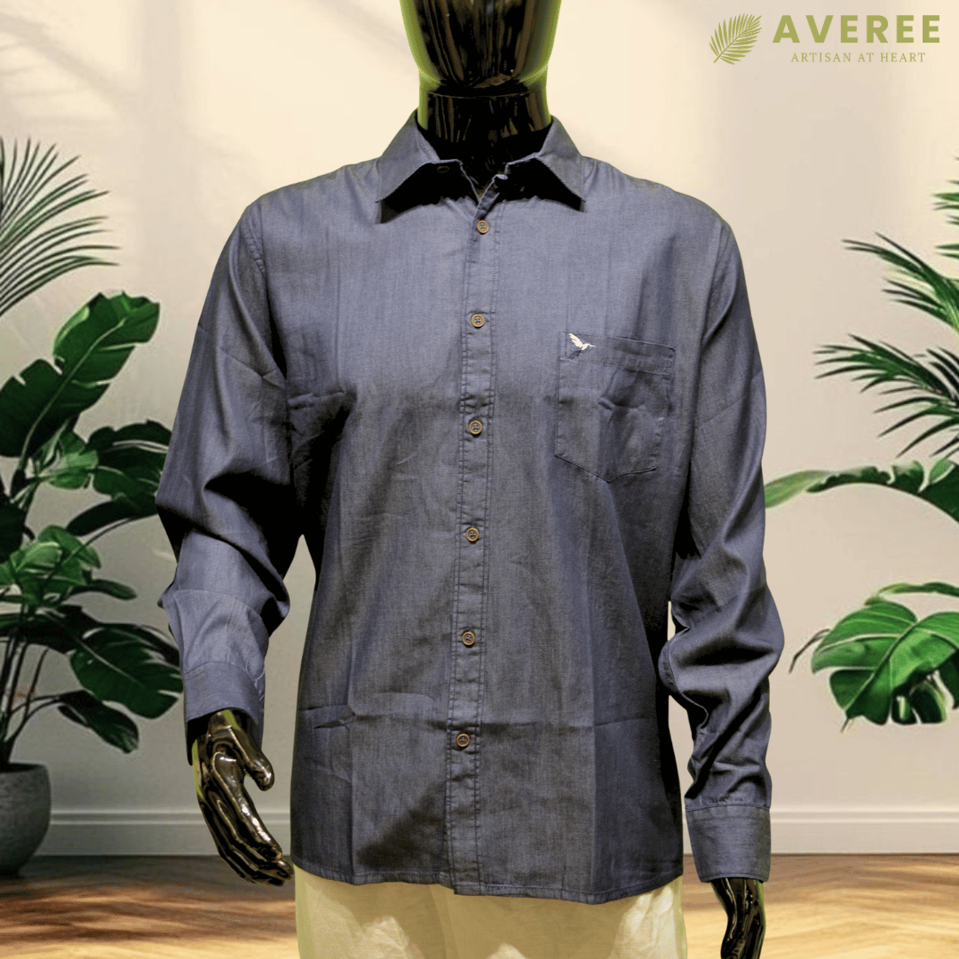 Cotton Shirt - Navy Blue