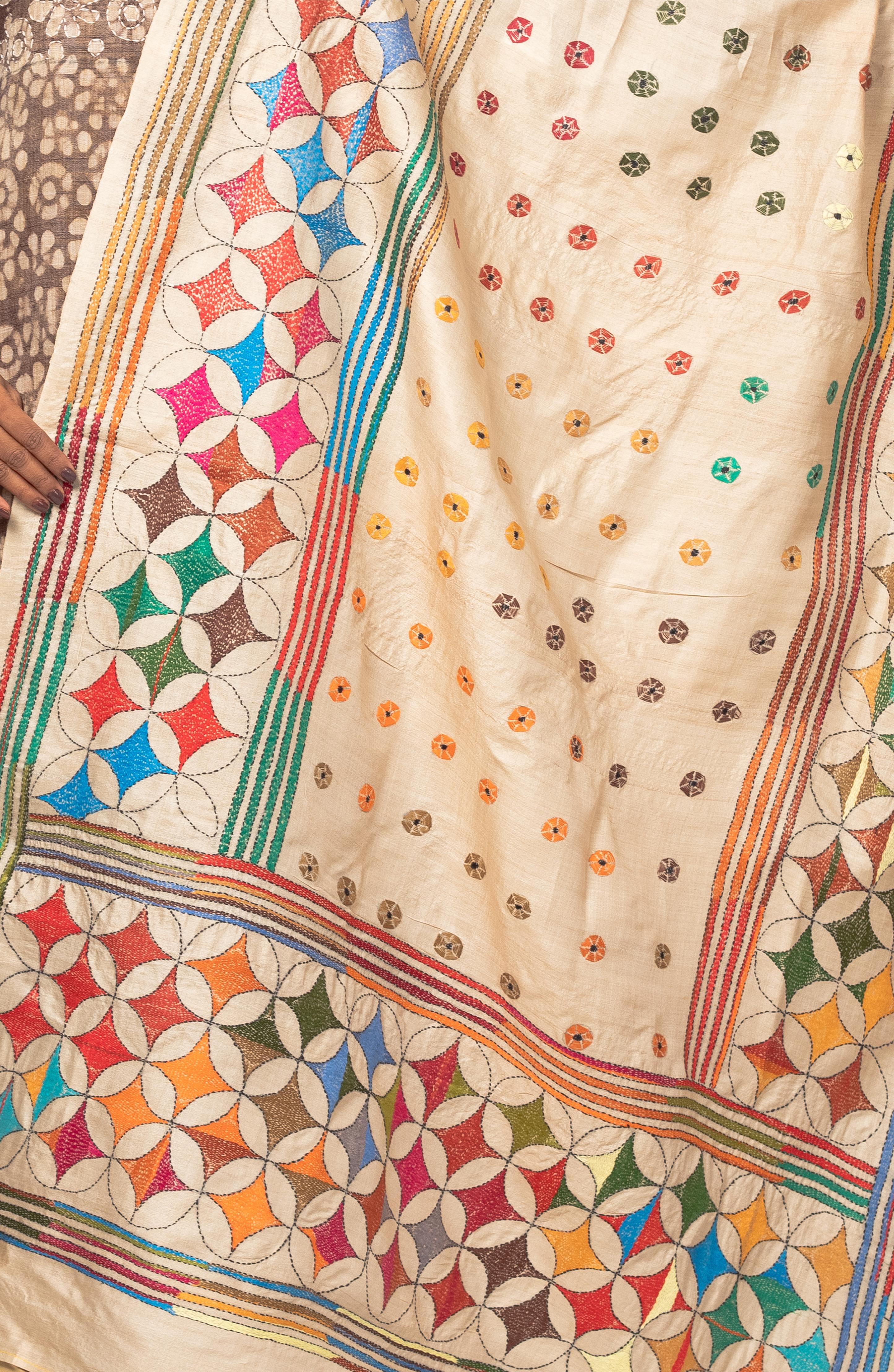 Multicolour Gachi Tussar Dupatta 36&