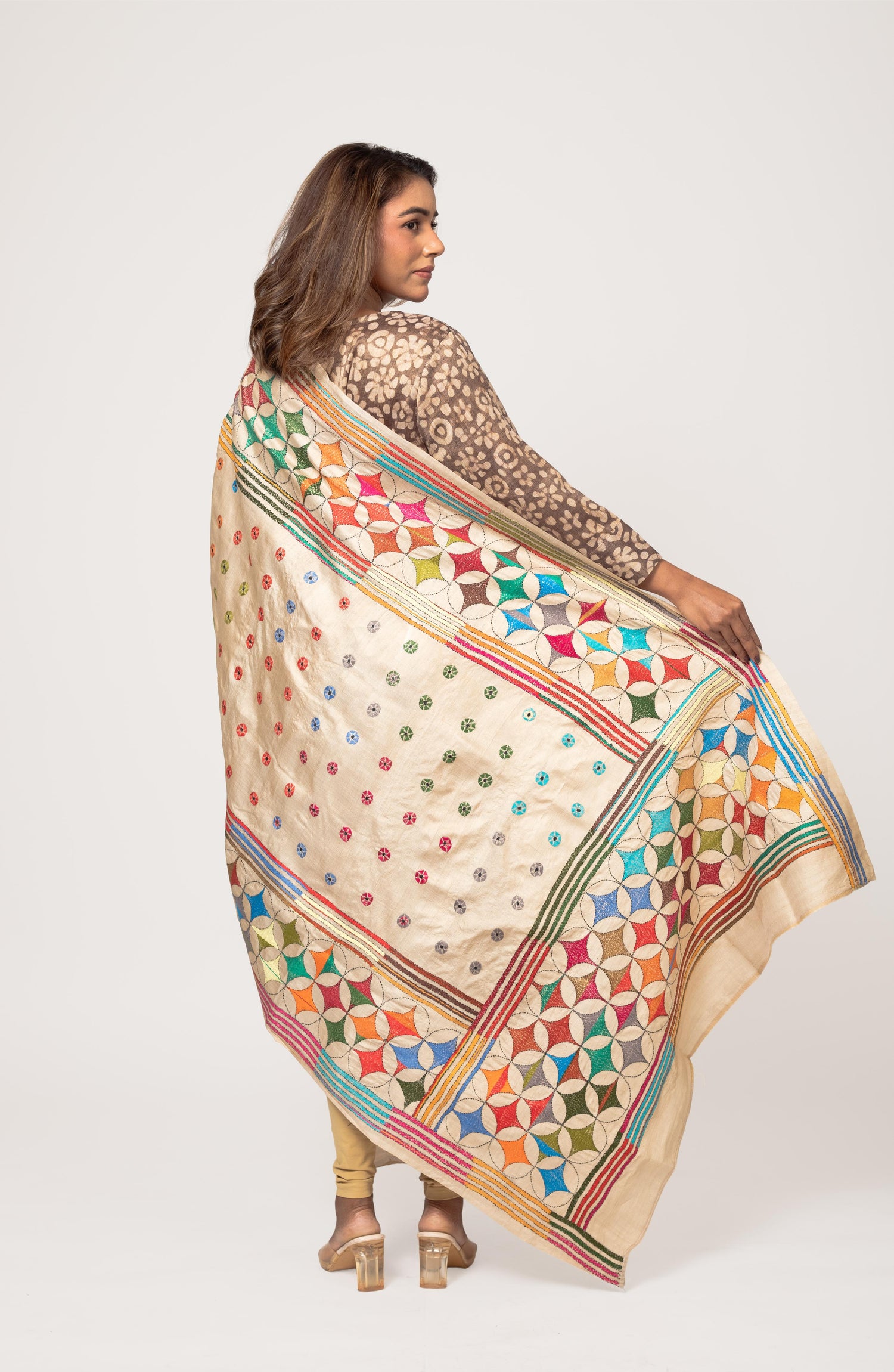 Multicolour Gachi Tussar Dupatta 36&