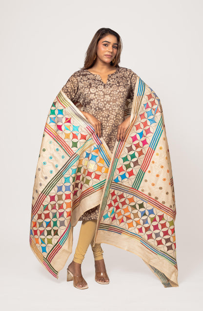 Multicolour Gachi Tussar Dupatta 36&