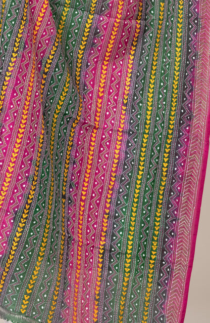 Pink &amp; Green Dye Dupatta 36&