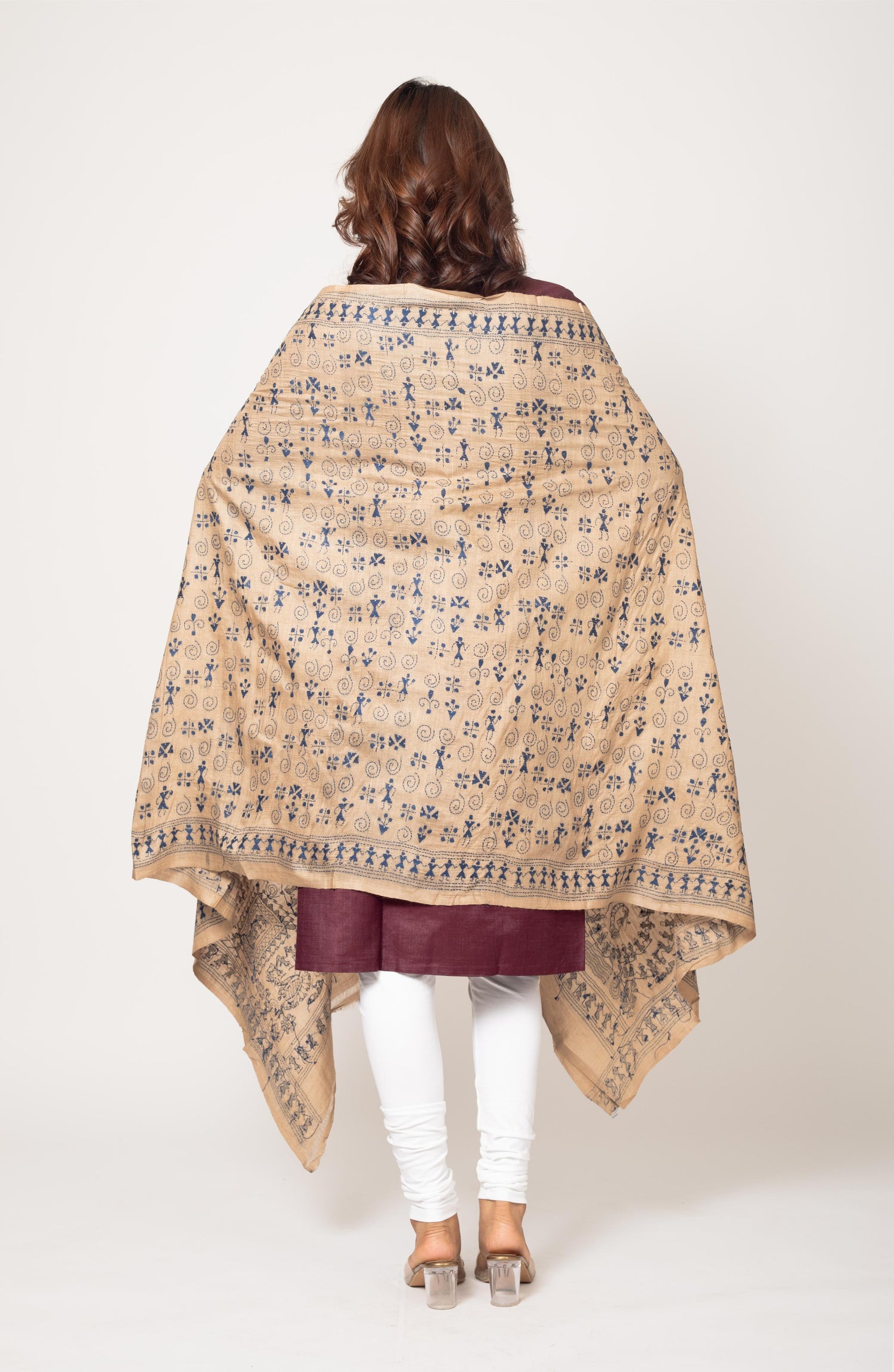 Mandala Blue Gachi Tussar Dupatta 36&