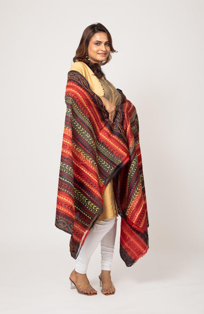 Black &amp; Red Dye Dupatta 36&
