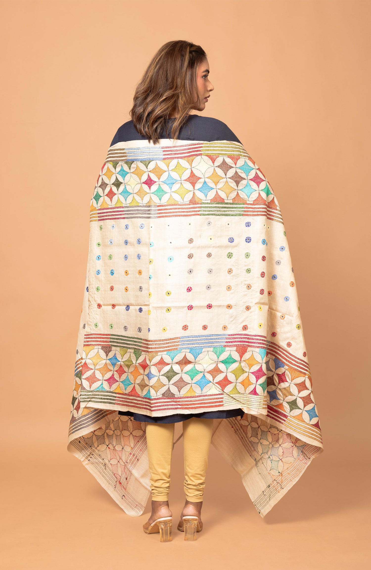 Multicolour Full Gachi Tussar Dupatta 36&