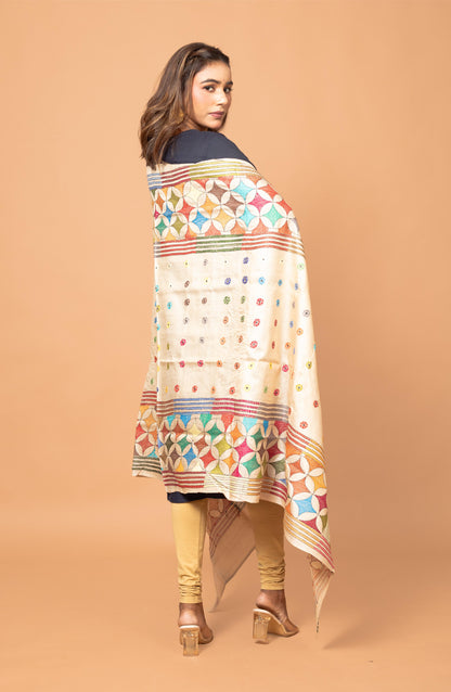 Multicolour Full Gachi Tussar Dupatta 36&