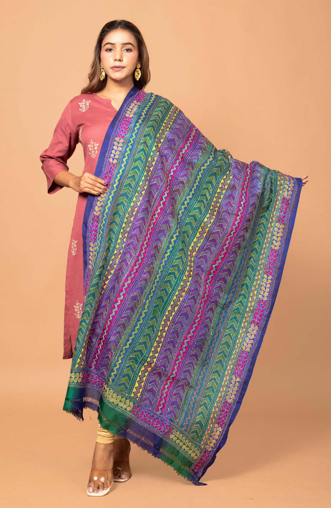 Blue Dye Dupatta 36&