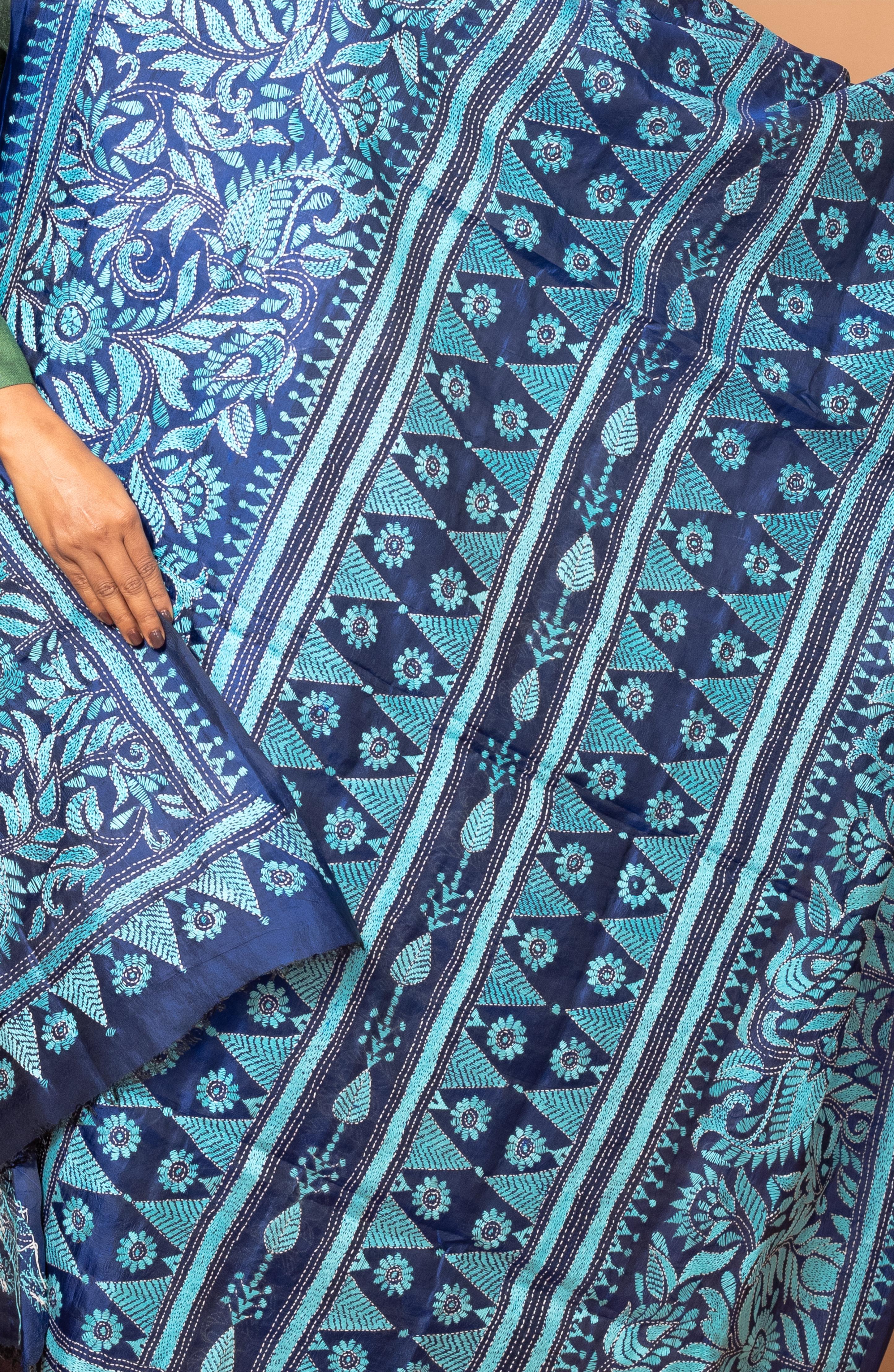 Deep Blue Pure Silk Dupatta 44&