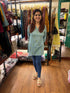 Sea Green Short Cotton Kurti