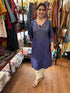 Violet Tussar Silk Long Kurti