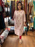 Red Check Cotton Long Kurti