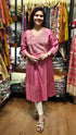 Pink Tussar Silk Long Kurti