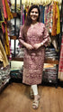 Light Burgandy Viscose Cotton Long Kurti
