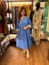 Sky Blue Jamdani Lace Khadi Cotton Dress