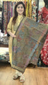 Olive Multicolour Kantha Silk Stole