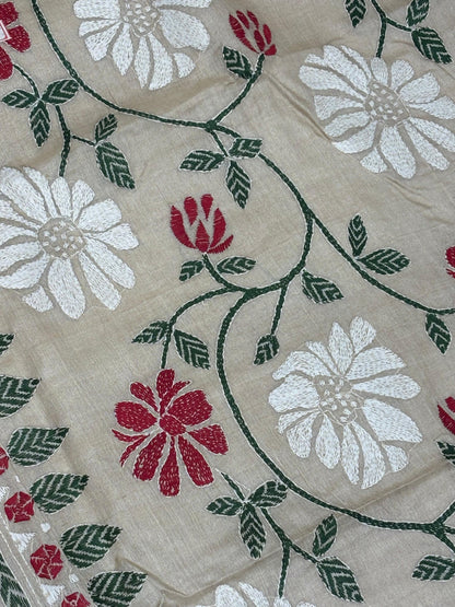 Floral Tussar Saree