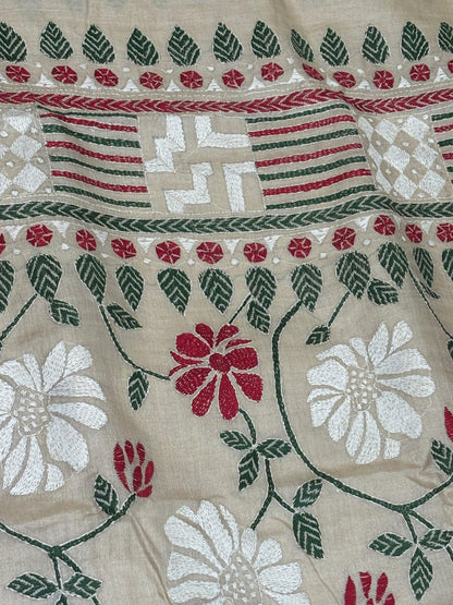 Floral Tussar Saree