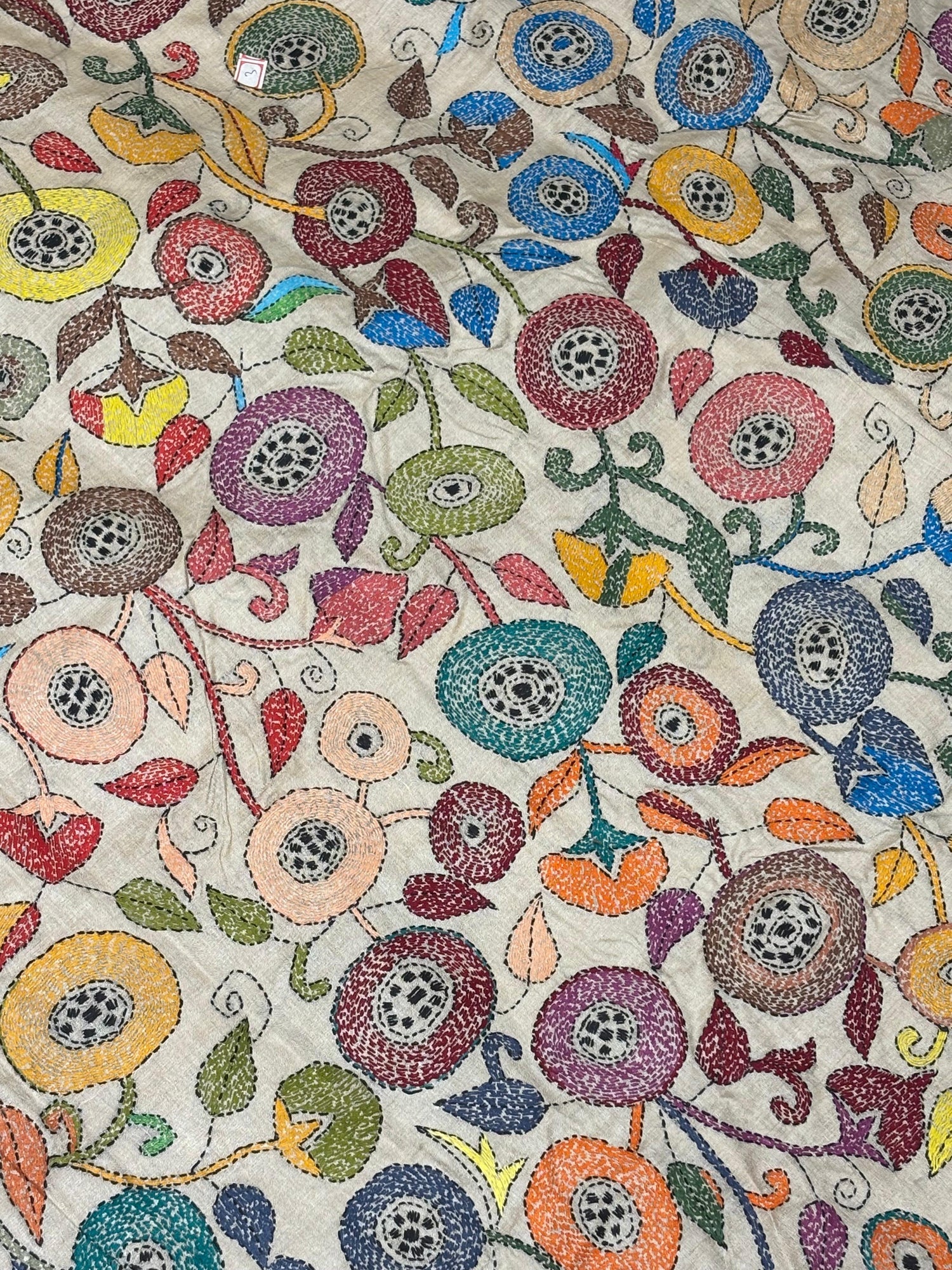 Multicolour Floral Tussar Saree