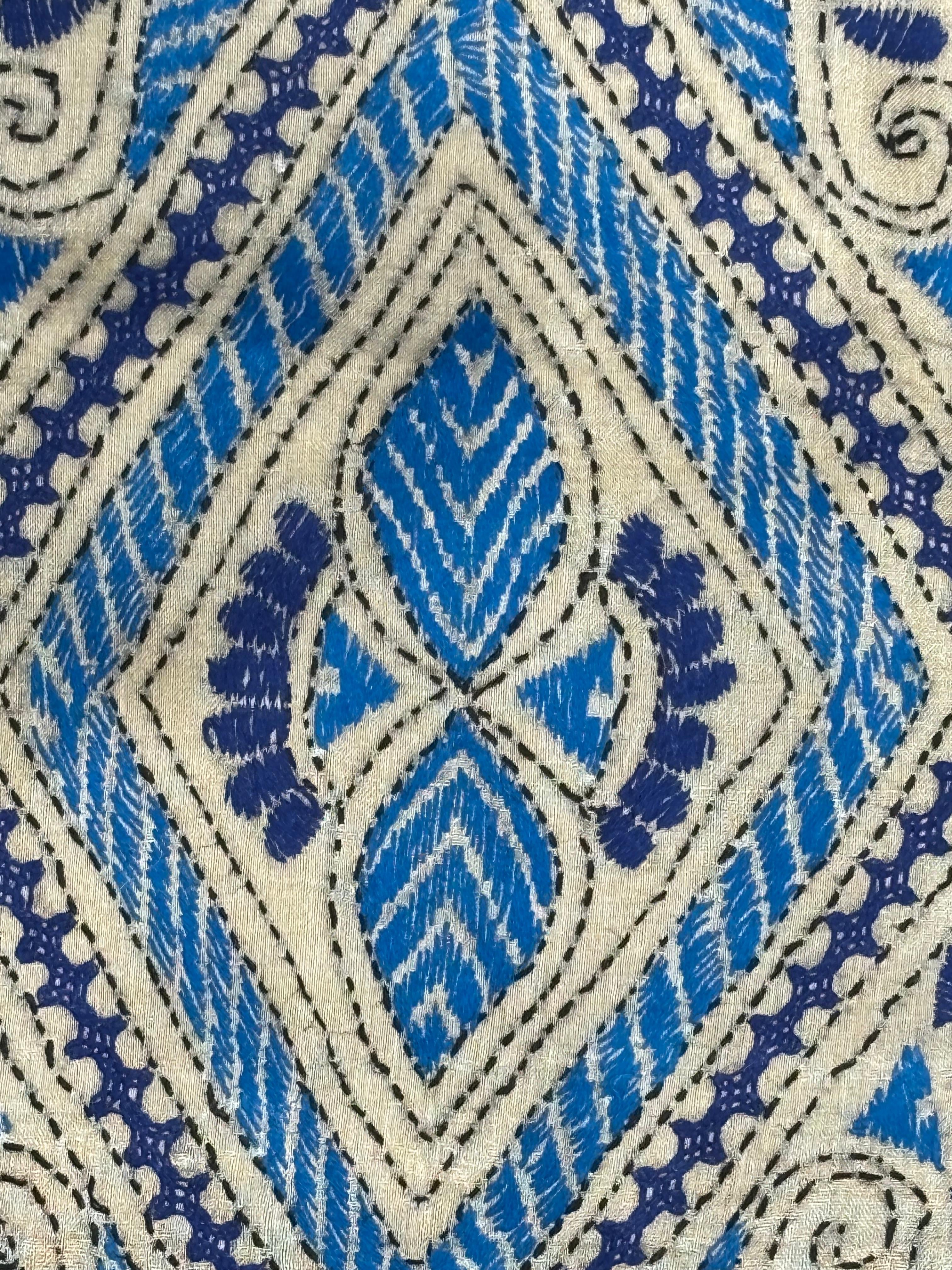 Blue Tussar Saree