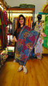 Black Multicolour Kantha Stole