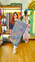 Bottle Green Multicolour Kantha Stole