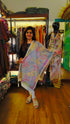 Cream Multicolour Kantha Stole