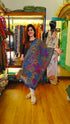 Navy Blue Multicolour Kantha Stole